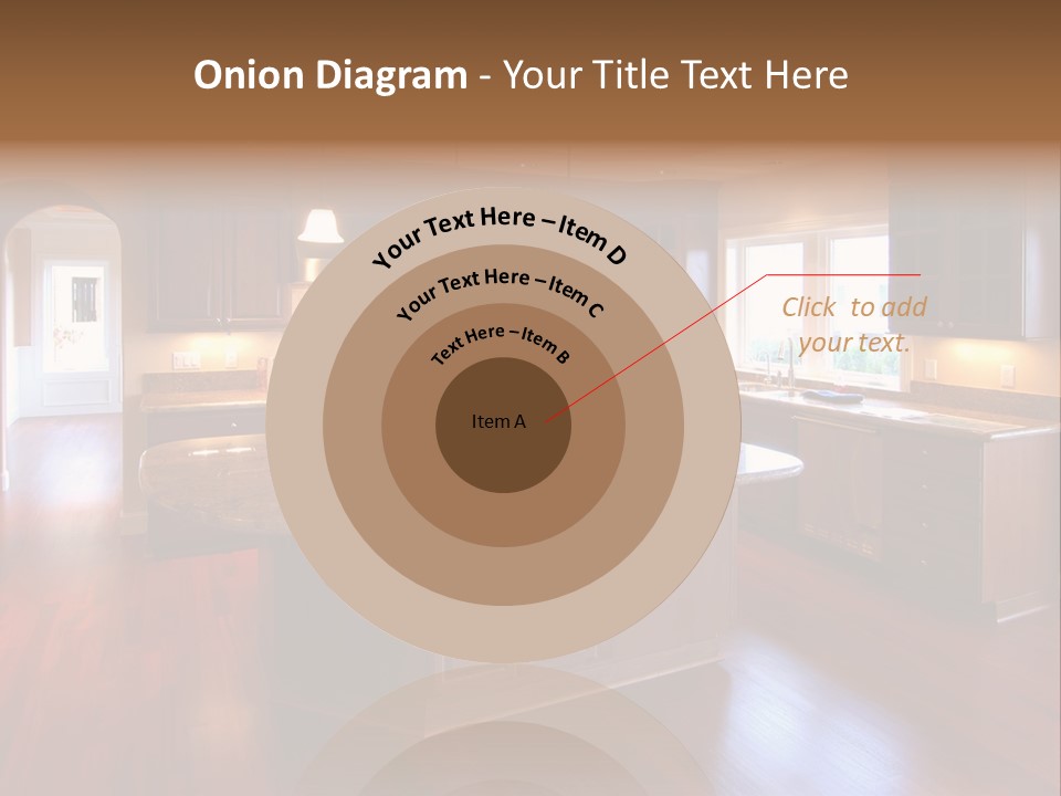 A Large Kitchen With A Center Island In The Middle Of The Room PowerPoint Template