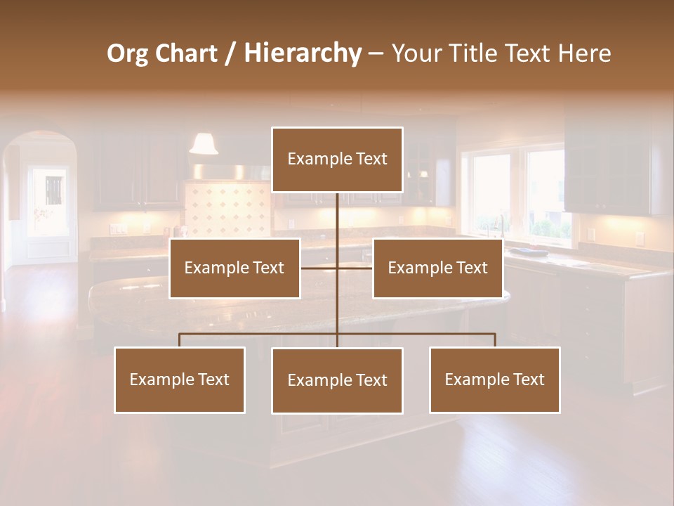 A Large Kitchen With A Center Island In The Middle Of The Room PowerPoint Template