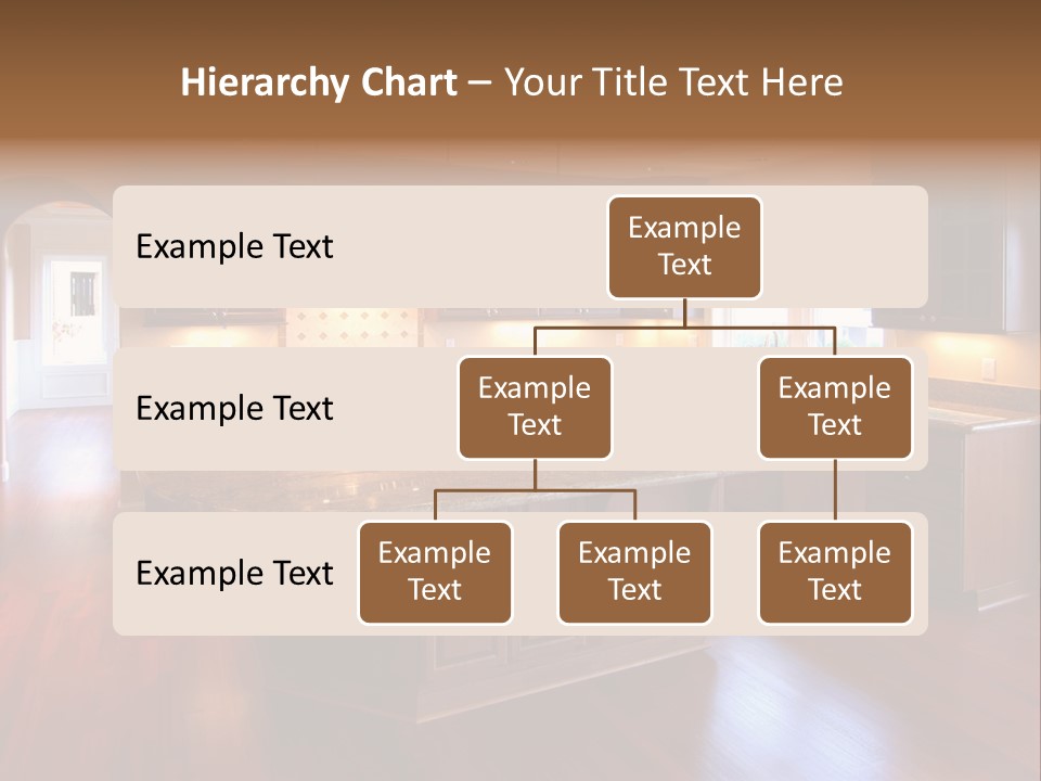 A Large Kitchen With A Center Island In The Middle Of The Room PowerPoint Template