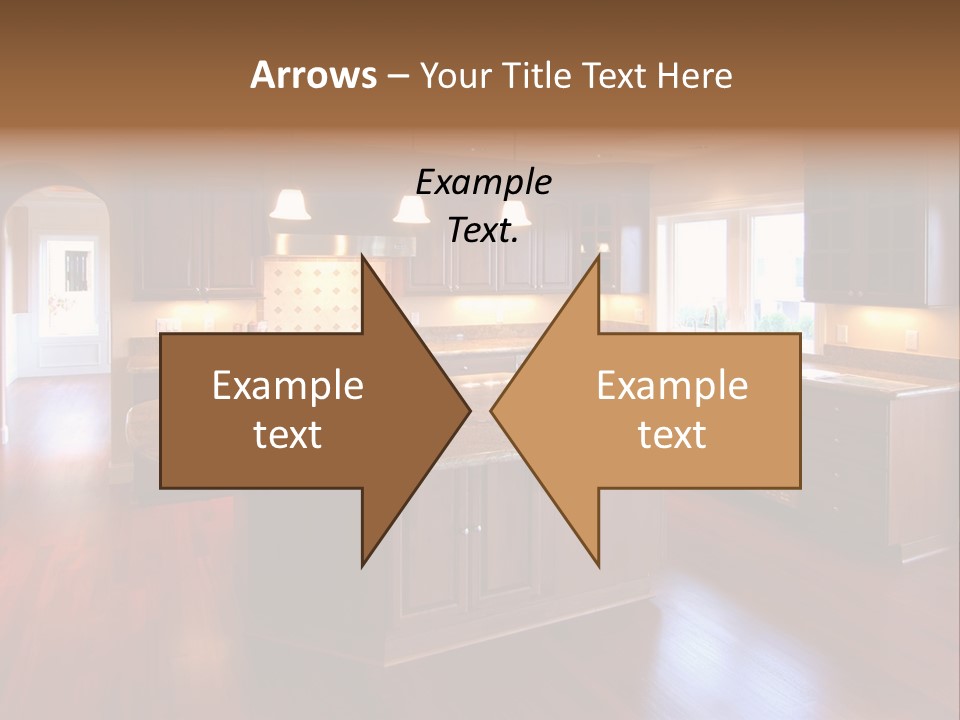 A Large Kitchen With A Center Island In The Middle Of The Room PowerPoint Template