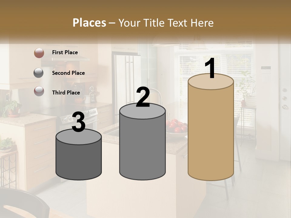 A Kitchen With A Stove Top Oven Sitting Inside Of It PowerPoint Template