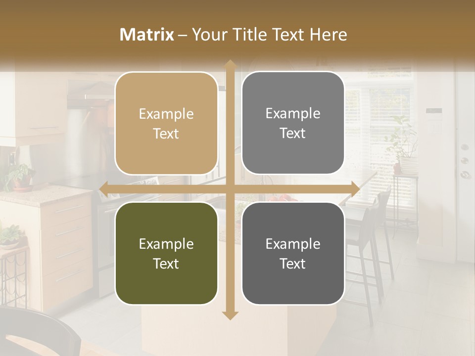 A Kitchen With A Stove Top Oven Sitting Inside Of It PowerPoint Template