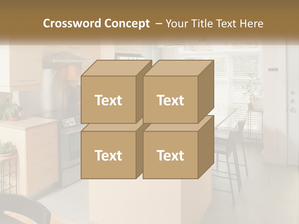 A Kitchen With A Stove Top Oven Sitting Inside Of It PowerPoint Template