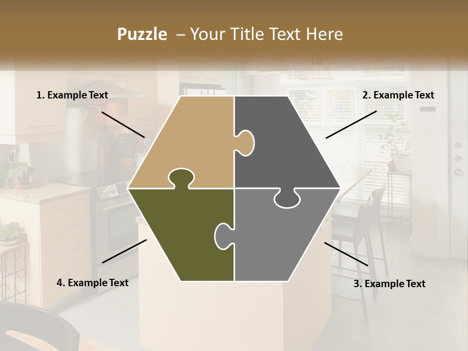 A Kitchen With A Stove Top Oven Sitting Inside Of It PowerPoint Template