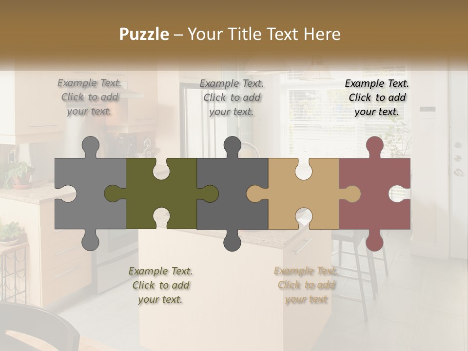 A Kitchen With A Stove Top Oven Sitting Inside Of It PowerPoint Template