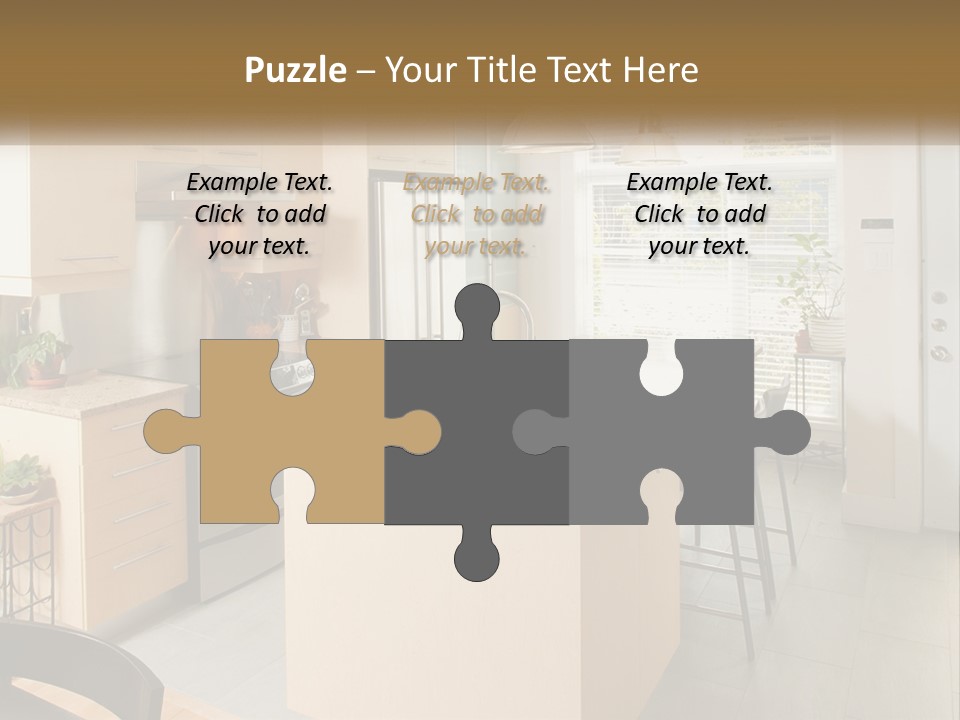 A Kitchen With A Stove Top Oven Sitting Inside Of It PowerPoint Template