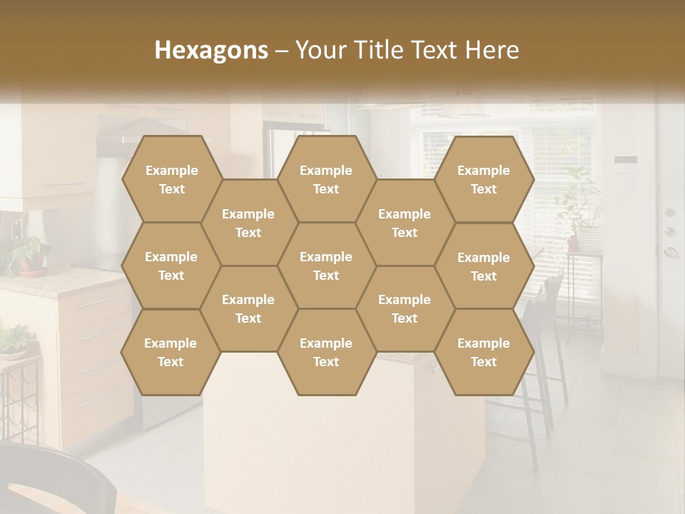 A Kitchen With A Stove Top Oven Sitting Inside Of It PowerPoint Template