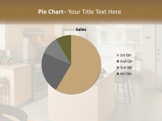 A Kitchen With A Stove Top Oven Sitting Inside Of It PowerPoint Template