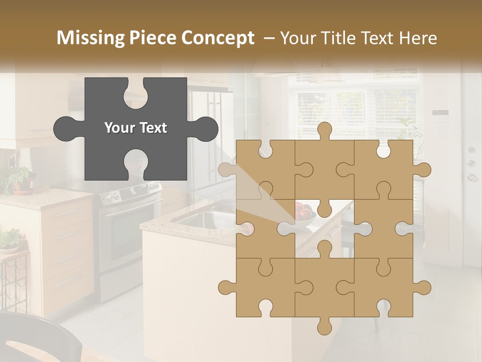 A Kitchen With A Stove Top Oven Sitting Inside Of It PowerPoint Template