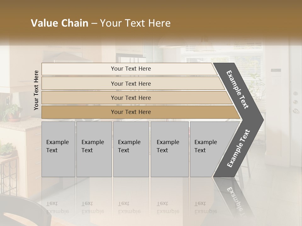 A Kitchen With A Stove Top Oven Sitting Inside Of It PowerPoint Template