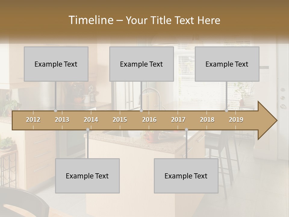 A Kitchen With A Stove Top Oven Sitting Inside Of It PowerPoint Template