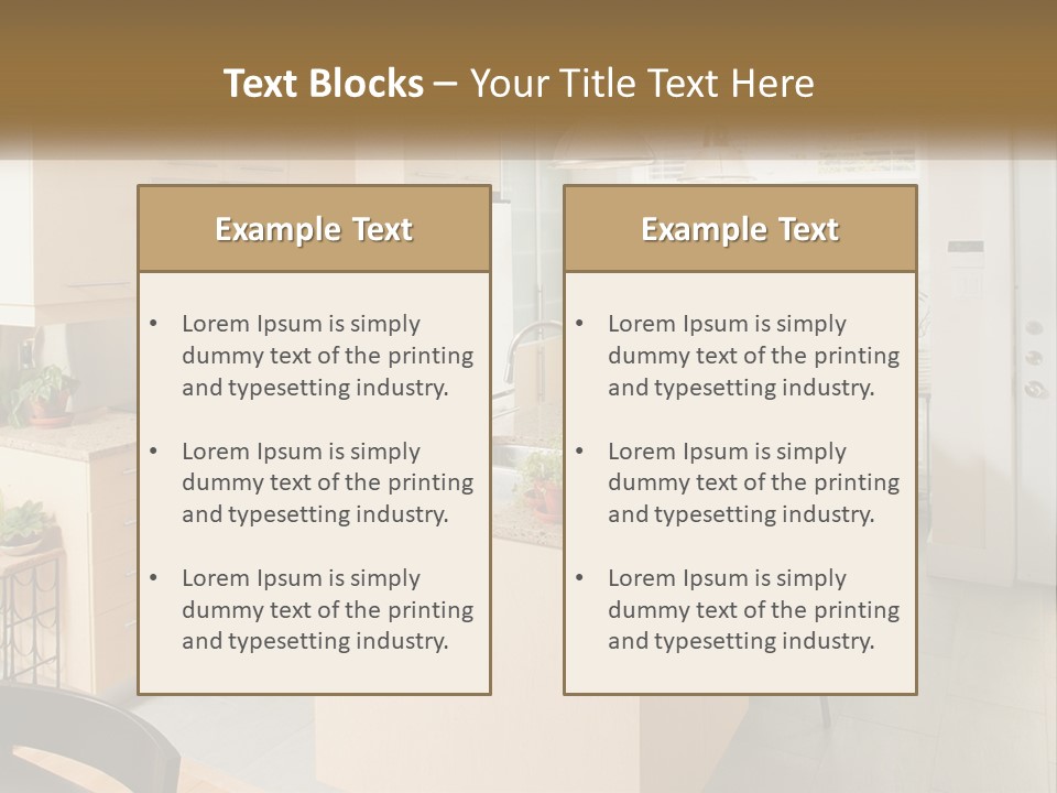 A Kitchen With A Stove Top Oven Sitting Inside Of It PowerPoint Template