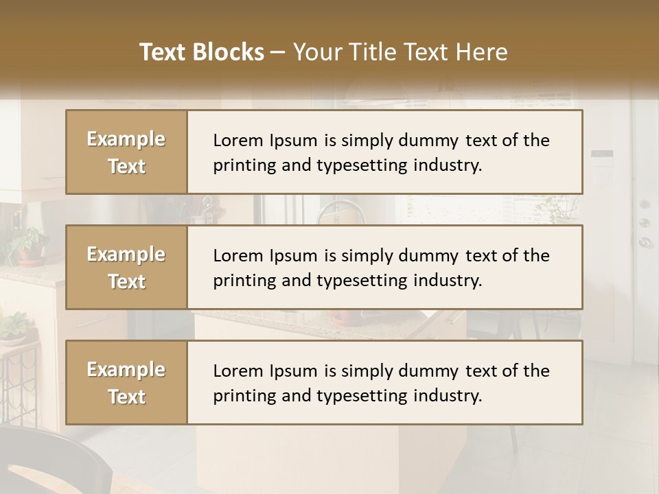 A Kitchen With A Stove Top Oven Sitting Inside Of It PowerPoint Template