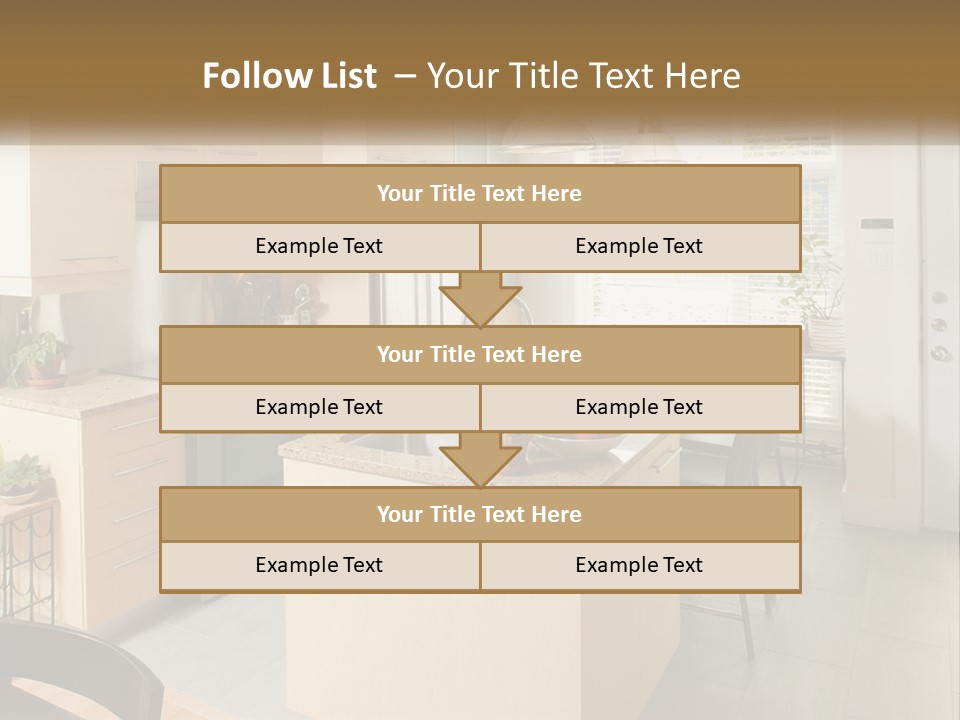 A Kitchen With A Stove Top Oven Sitting Inside Of It PowerPoint Template