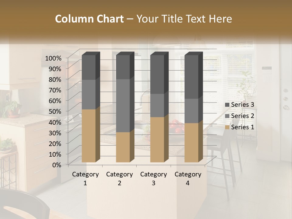A Kitchen With A Stove Top Oven Sitting Inside Of It PowerPoint Template
