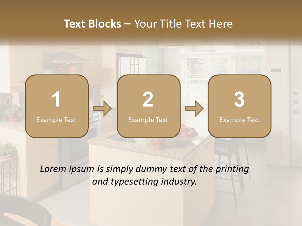 A Kitchen With A Stove Top Oven Sitting Inside Of It PowerPoint Template