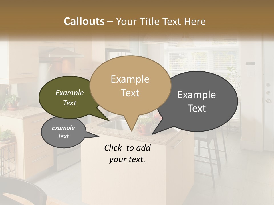 A Kitchen With A Stove Top Oven Sitting Inside Of It PowerPoint Template