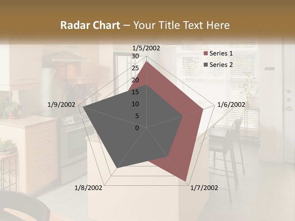 A Kitchen With A Stove Top Oven Sitting Inside Of It PowerPoint Template