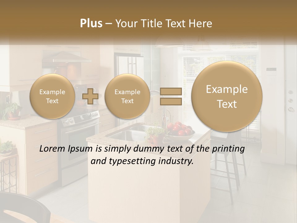 A Kitchen With A Stove Top Oven Sitting Inside Of It PowerPoint Template