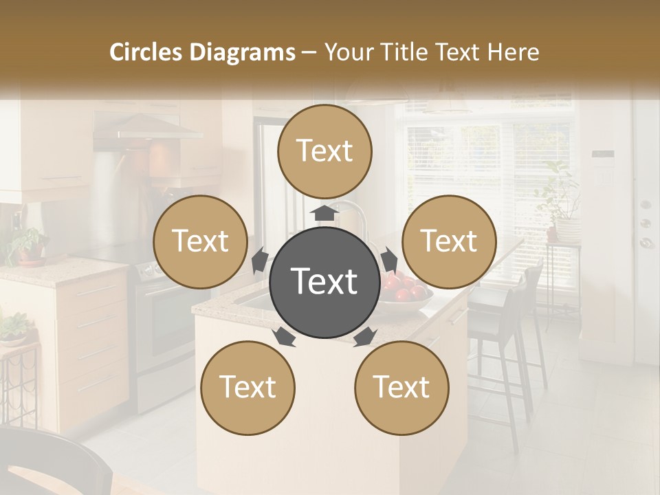 A Kitchen With A Stove Top Oven Sitting Inside Of It PowerPoint Template