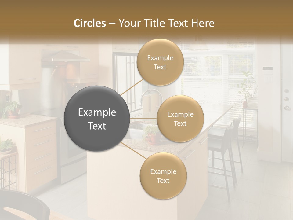 A Kitchen With A Stove Top Oven Sitting Inside Of It PowerPoint Template
