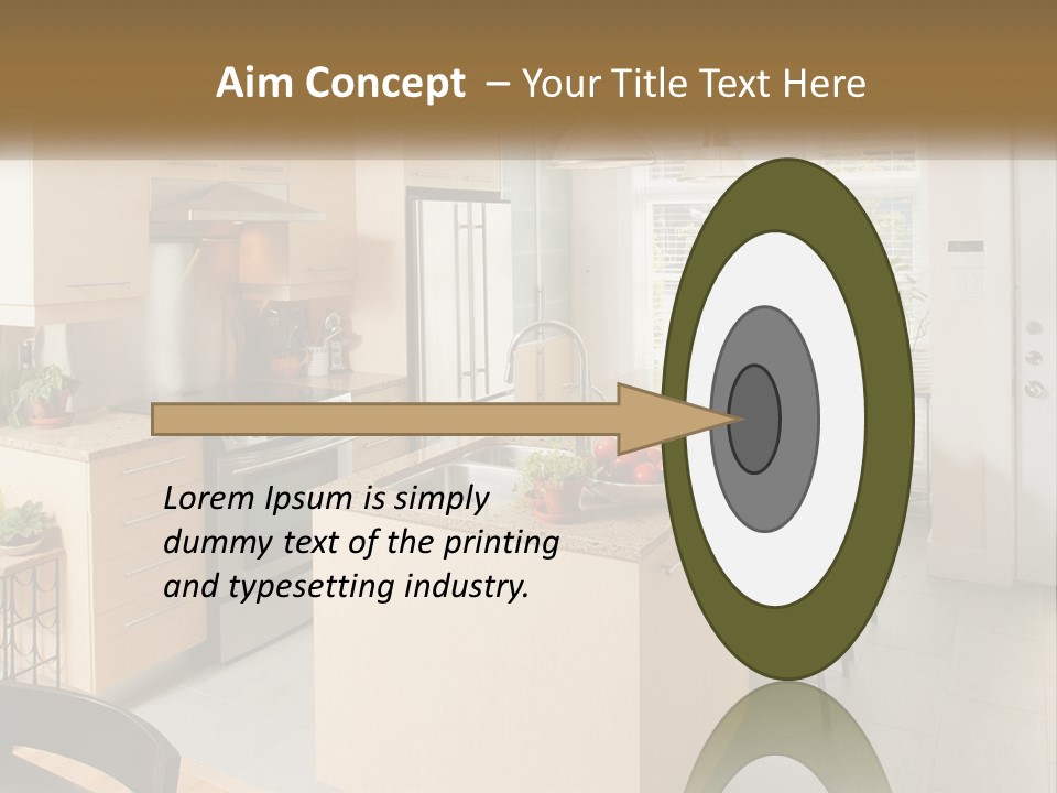 A Kitchen With A Stove Top Oven Sitting Inside Of It PowerPoint Template