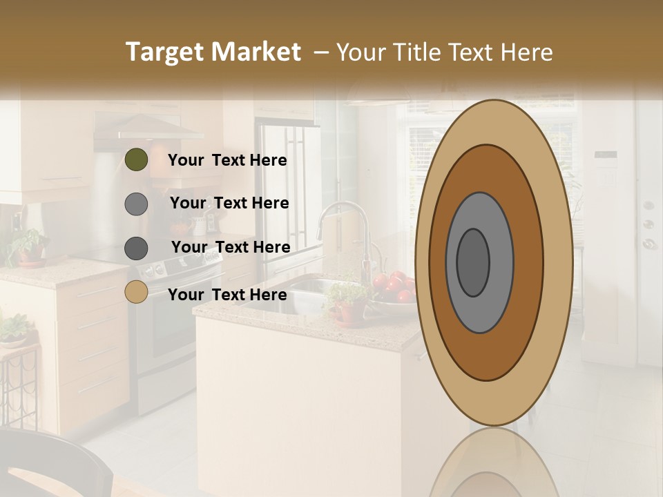 A Kitchen With A Stove Top Oven Sitting Inside Of It PowerPoint Template