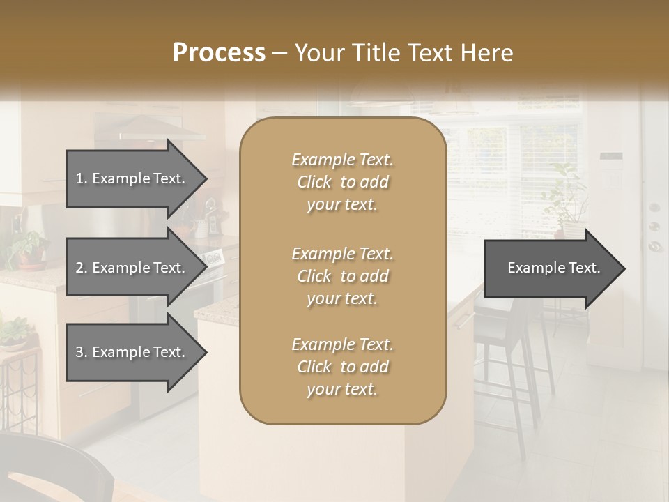 A Kitchen With A Stove Top Oven Sitting Inside Of It PowerPoint Template