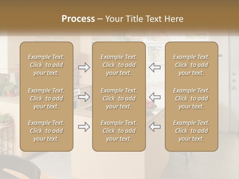 A Kitchen With A Stove Top Oven Sitting Inside Of It PowerPoint Template