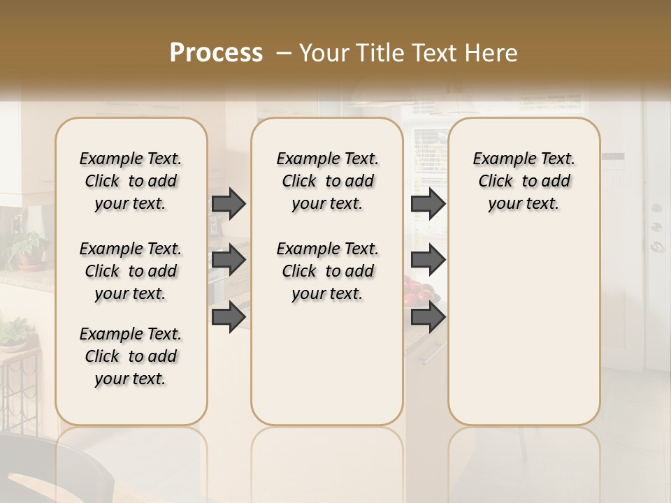 A Kitchen With A Stove Top Oven Sitting Inside Of It PowerPoint Template