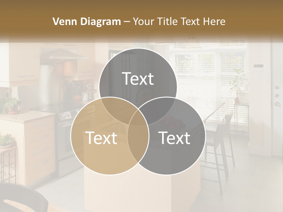 A Kitchen With A Stove Top Oven Sitting Inside Of It PowerPoint Template