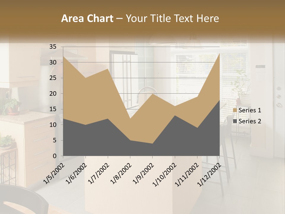 A Kitchen With A Stove Top Oven Sitting Inside Of It PowerPoint Template