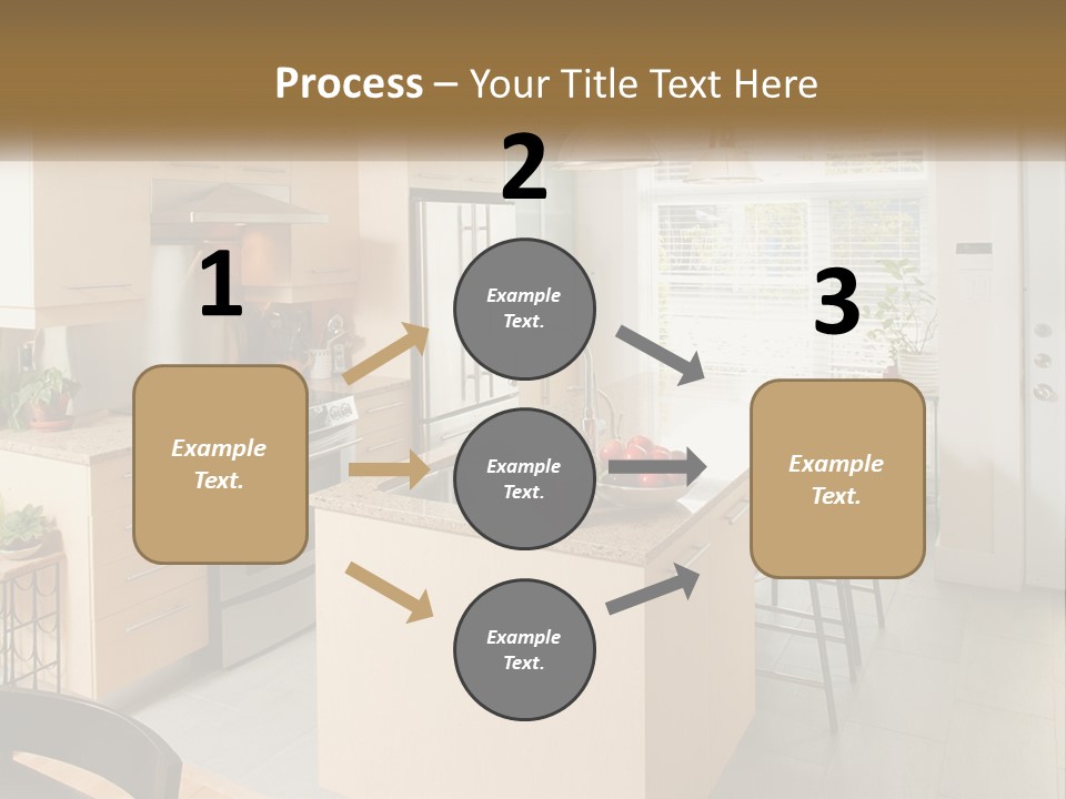 A Kitchen With A Stove Top Oven Sitting Inside Of It PowerPoint Template