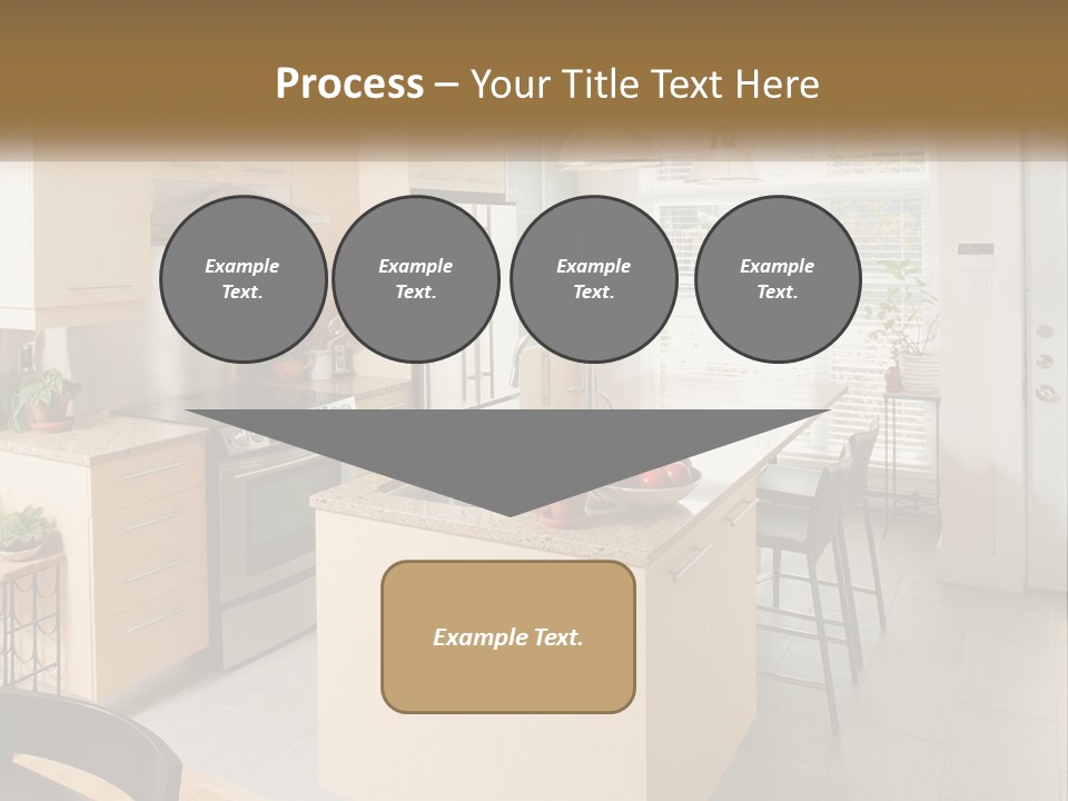 A Kitchen With A Stove Top Oven Sitting Inside Of It PowerPoint Template
