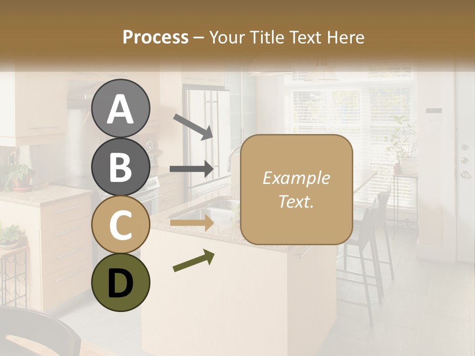 A Kitchen With A Stove Top Oven Sitting Inside Of It PowerPoint Template