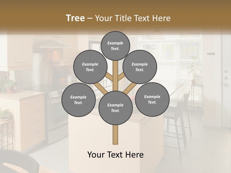 A Kitchen With A Stove Top Oven Sitting Inside Of It PowerPoint Template