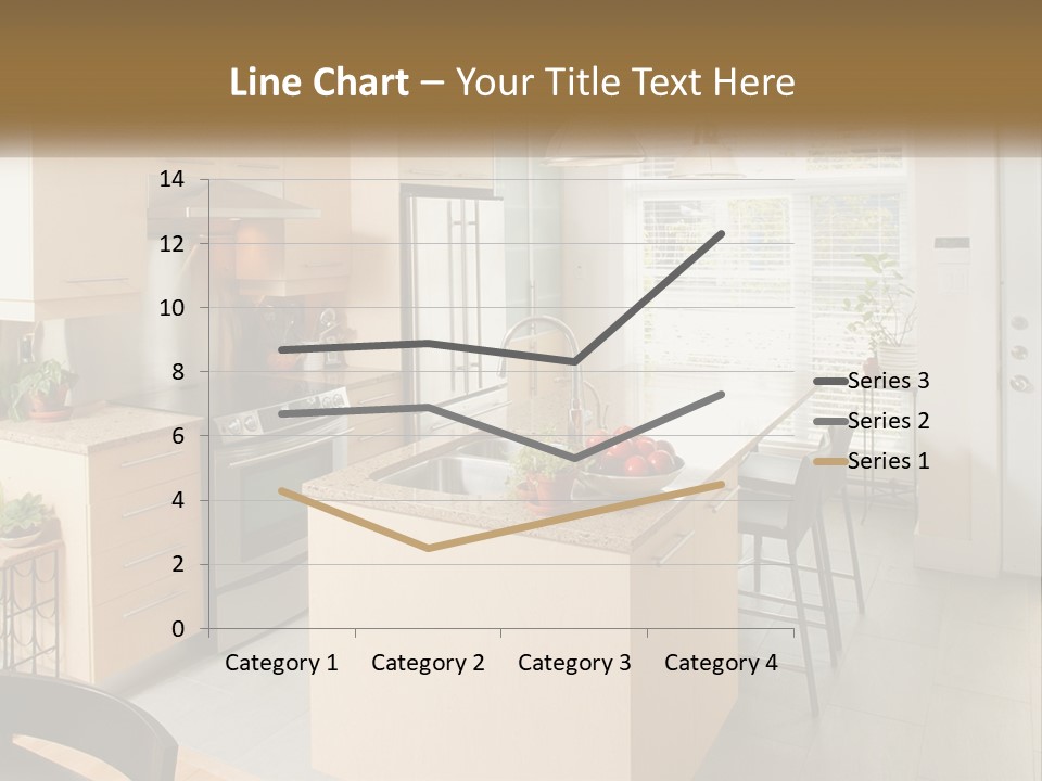 A Kitchen With A Stove Top Oven Sitting Inside Of It PowerPoint Template