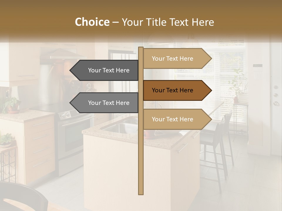 A Kitchen With A Stove Top Oven Sitting Inside Of It PowerPoint Template
