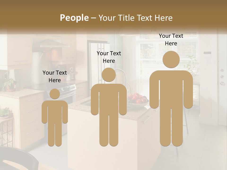 A Kitchen With A Stove Top Oven Sitting Inside Of It PowerPoint Template