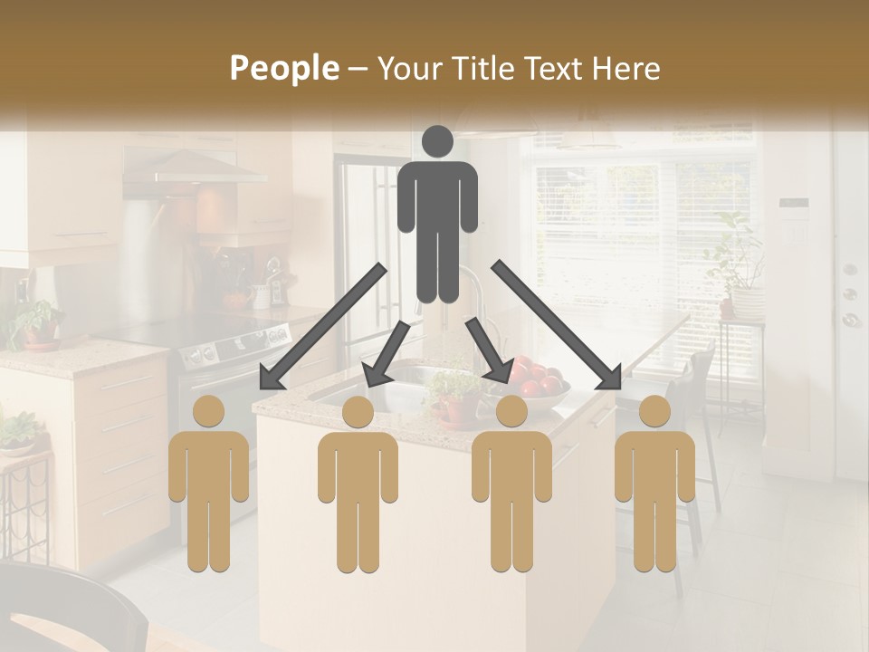 A Kitchen With A Stove Top Oven Sitting Inside Of It PowerPoint Template