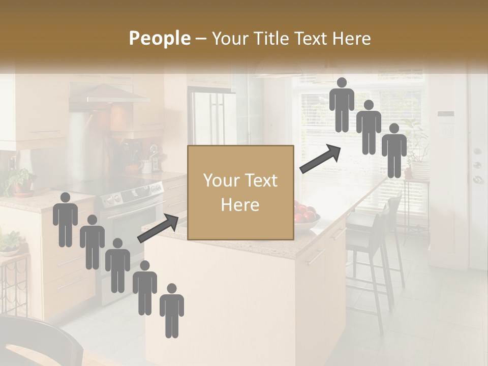A Kitchen With A Stove Top Oven Sitting Inside Of It PowerPoint Template