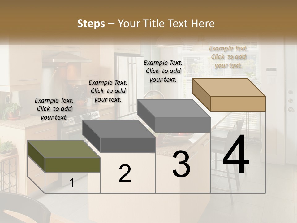 A Kitchen With A Stove Top Oven Sitting Inside Of It PowerPoint Template