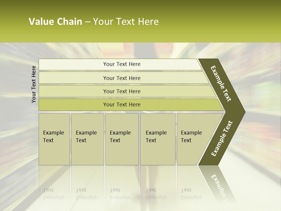 A Woman Is Walking Down A Grocery Aisle PowerPoint Template
