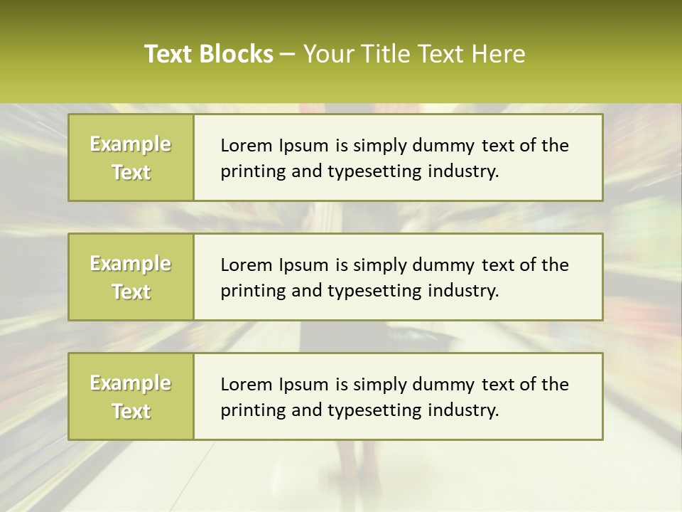 A Woman Is Walking Down A Grocery Aisle PowerPoint Template