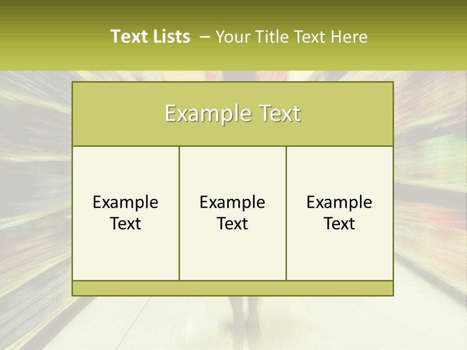 A Woman Is Walking Down A Grocery Aisle PowerPoint Template