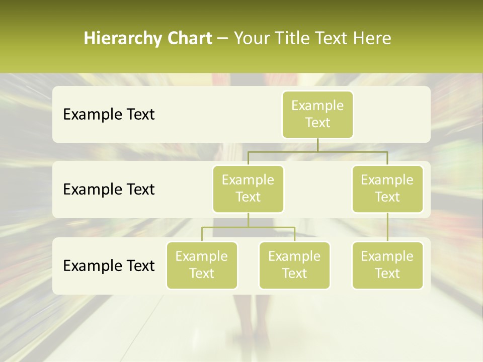 A Woman Is Walking Down A Grocery Aisle PowerPoint Template