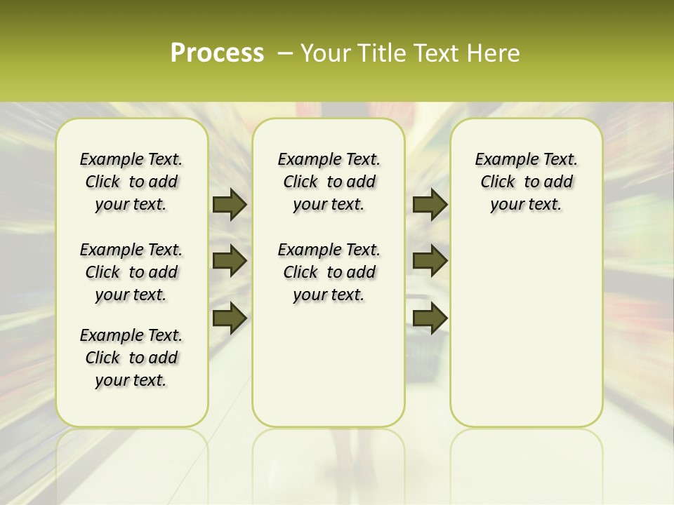 A Woman Is Walking Down A Grocery Aisle PowerPoint Template