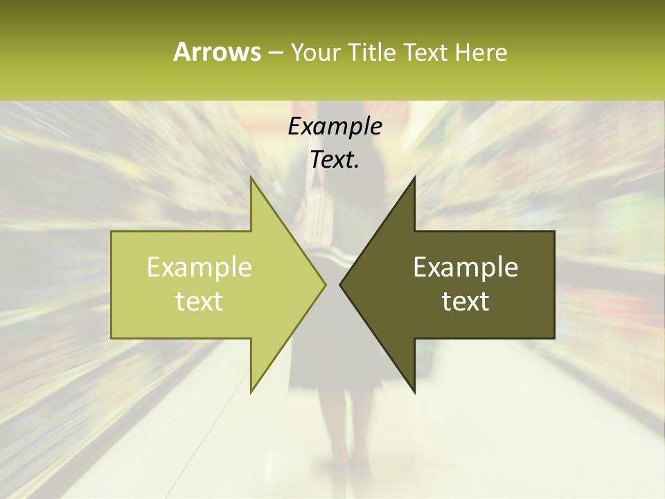 A Woman Is Walking Down A Grocery Aisle PowerPoint Template