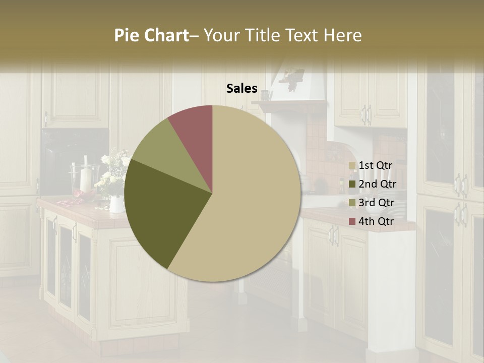 A Kitchen Filled With Lots Of Wooden Cabinets PowerPoint Template