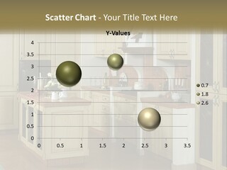 A Kitchen Filled With Lots Of Wooden Cabinets PowerPoint Template
